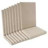 Beautissu 8er Set Hochlehner Auflage wasserdicht 100x50x5,5cm Beige - Beige