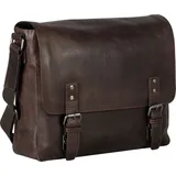 LEONHARD HEYDEN Dakota Messenger Leder 38 cm Laptopfach braun