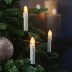 LED Kerzenlichterkette - 30 Christbaumkerzen - Weihnachtsbaumlichterkette - L: 1...