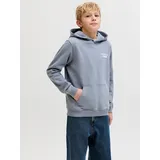 Jack & Jones Junior Kapuzensweatshirt bedruckt Grau 176