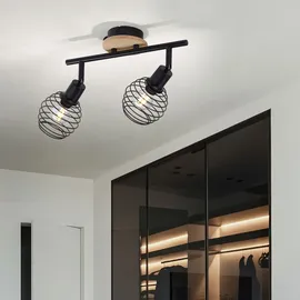 ETC Shop Deckenstrahler 2 Flammig schwarz schwenkbar