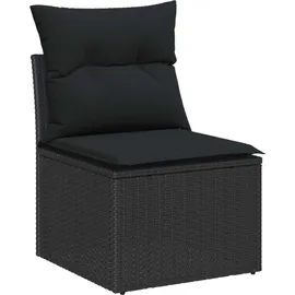 vidaXL Gartensofa-Set 10-tlg. Schwarz