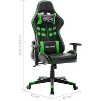 vidaXL Gaming-Stuhl Schwarz und Grün
