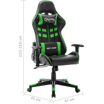 vidaXL Gaming-Stuhl Schwarz und Grün