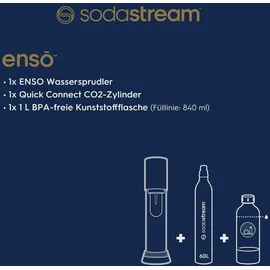 Sodastream ENSO Schwarz + PET-Flasche + Zylinder