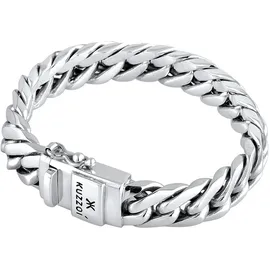 KUZZOI Armband Herren Panzerarmband Kastenverschluss 925er Silber Herrenschmuck