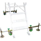 FACAL 2 teleskopische Fahrbalken mit Lenkrollen und 2 starren Streben 4-8 Stufen 90 cm Plattform