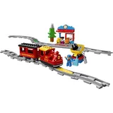 LEGO DUPLO Dampfeisenbahn, Eisenbahn-Spielzeug aus LEGO Steinen mit Tierfigur, Zug-Spielzeug für Jungen und Mädchen, mit Licht & Geräuschen sowi... - Beige