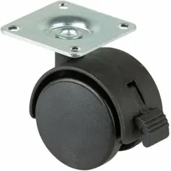 BS Kunststoff-Doppelrolle F85 40 Feststel. + Platte