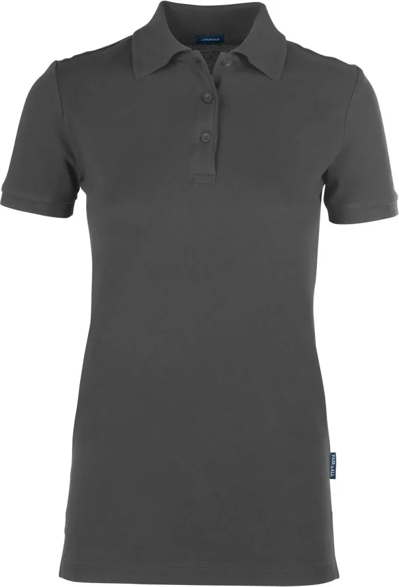 HRM Damen Luxury Stretch Polo 602 dark grey 4XL