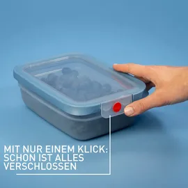 Emsa Frischhaltedose rechteckig blau 15,95 cm x 21,73 cm x 7,32 cm 1,2 l