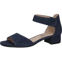 CAPRICE Damen Sandalen mit Absatz aus Leder mit Riemchen, Blau (Ocean Suede), 37.5