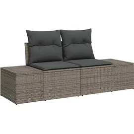 vidaXL Gartensofa-Set mit Speicher grau
