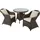 Tectake Aluminium Rattan Set Zürich 3-tlg. natur