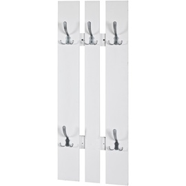 Haku-Möbel HAKU Möbel Wandgarderobe weiß/edelstahloptik, 9 x 45 x 100 cm