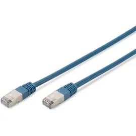 Digitus Patch-Kabel RJ45 Netzwerkkabel - SF/UTP Geschirmt - Kompatibel zu Cat-6 & Cat-6A - blau