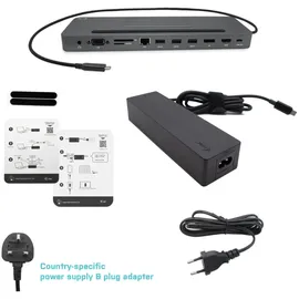 iTEC i-tec USB-C Metal 4K 3x Display Docking Station mit Power Delivery 85W und Netzteil 100W