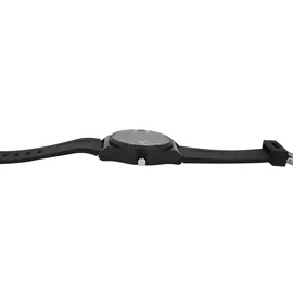 Q&Q Silikonuhr für Herren, 10 ATM, schwarz/goldfarben