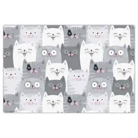 cover-your-desk.de Schreibtischunterlage – “Katzen-Konferenz“ (L)60 x (B)40 | Gr.: onesize
