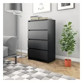 vidaXL Sideboard Schwarz 60x35x98,5 cm Holzwerkstoff