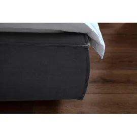 KAWOLA Bett CARLO Polsterbett Stoff dunkelgrau 140x200cm