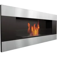 Kratki Wandkamin DELTA2 Horizontal schwarz