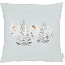 APELT Dekokissen "4689" Gr. 1, bunt (bunt, grau, gemustert), B:45cm H:5cm L:45cm, Baumwolle, Polyester, Dekokissen_Sitzkissen_Kissenhüllen, Kissenhülle mit Füllung, 1 Stück