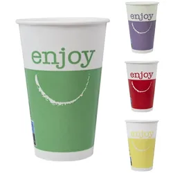 MONOUSO - Kaltgetränkebecher mit Dekor "Enjoy" 16Oz/540ml Ø9,0cm (50 Stück)