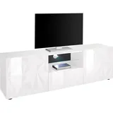Home Affaire Prisma TV-Board 181 cm Weiß Kunststoff/Metall/MDF/Melamin/Holzwerkstoff