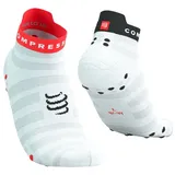 compressport Unisex Pro Racing Socks v4.0 Ultralight Run Low weiß