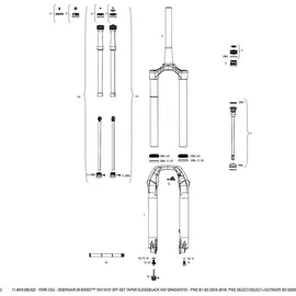 RockShox Gabel-Standrohr+Brücke CSU Pike RockShox DA29Boost15x110mm,51Offset,GlossBlack B3,