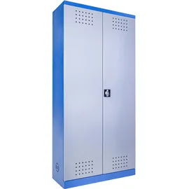 Güde Umweltschrank Stahl 93 x 193 x 38 cm Blau/Grau 4 Wannenböden