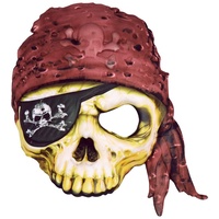 Boland 74221 - Maske Pirat für Kinder und Erwachsene, Halbmaske Totenkopf, Piraten Kostüm, Karneval, Fasching