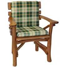 FRG Stuhlauflage Gartenstuhl Kissen grün beige kariert 48x88cm Baumwolle