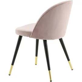 venture home Esszimmerstuhl Velvet Samt schwarz/pink 2er Set