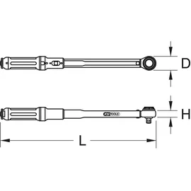 KS Tools Drehmomentschlüssel 1/2" ERGOTORQUEprecision 40-200 Nm