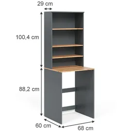 Vicco Waschmaschinenschrank Viktor 66 x 88,2 cm Anthrazit/Goldkraft Eiche