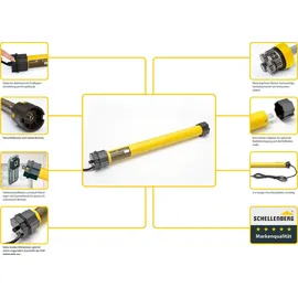 Schellenberg Plus 10 Nm, elektronische Endlageneinstellung, bis 4,2 m2 Fläche, Rohrmotor für 60 mm Welle, Komplettset mit Wandlager