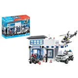 PLAYMOBIL Action Heroes 71602 Polizeistation, große Kommandostation mit Polizei-Helikopter und vielen spannenden Details, actionreiches Spielzeug für Kinder ab 4 Jahren