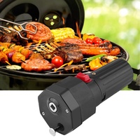 Zerone Grill-Motor, 1.5V CW/CCW Batterie-Grillmotor aus Kunststoff Barbecue Grill Rotator 3-3.5RPM für Picknick, 140 x 63 mm (Schwarz)