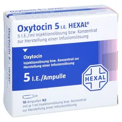 Oxytocin 5 Hexal Injektions-/Infusionslö 10X1 ml