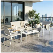 Outsunny Gartenmöbel Set 4-tlg. Creme