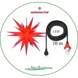 Herrnhuter Stern 68 cm Farbe rot komplett Kunststoff für Außen inkl 10 m Kabel Sterne - 68 cm - rot