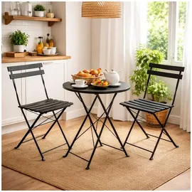 Hti-Living Gartentisch Ø 55 x 68 cm Schwarz