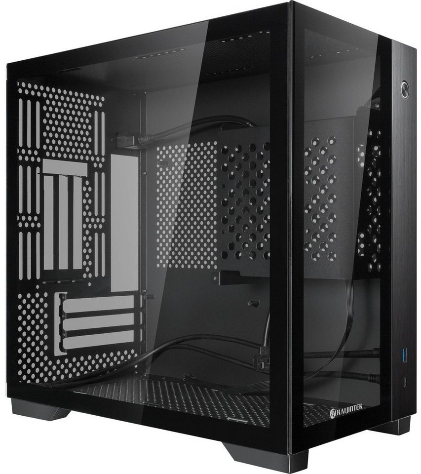 raijintek PC-Gehäuse RAIJINTEK PAEAN MINI, Tower-Gehäuse, (Tempered schwarz