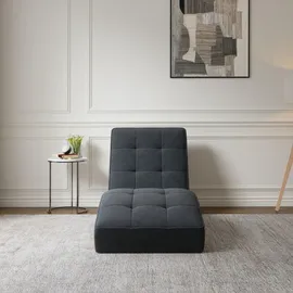 e-meubles Chaiselongue Anthrazit, Holzwerkstoff, 1-Sitzer, 73x79x170 cm, Wohnzimmer Sessel, Relaxliegen