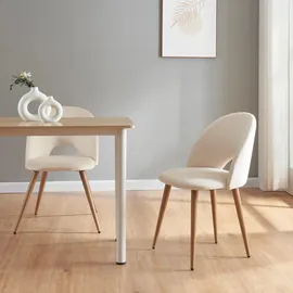 [en.casa] Stühle, Karijoki 2er Set Beige