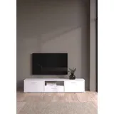 VCM ebuy24 Media TV Tisch 2 Türen 1 Schublade weiß.