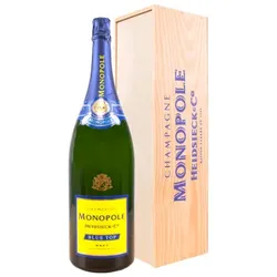 Jéroboam - Champagner Heidsieck & Co Monopole - Blue Top - Holzkiste