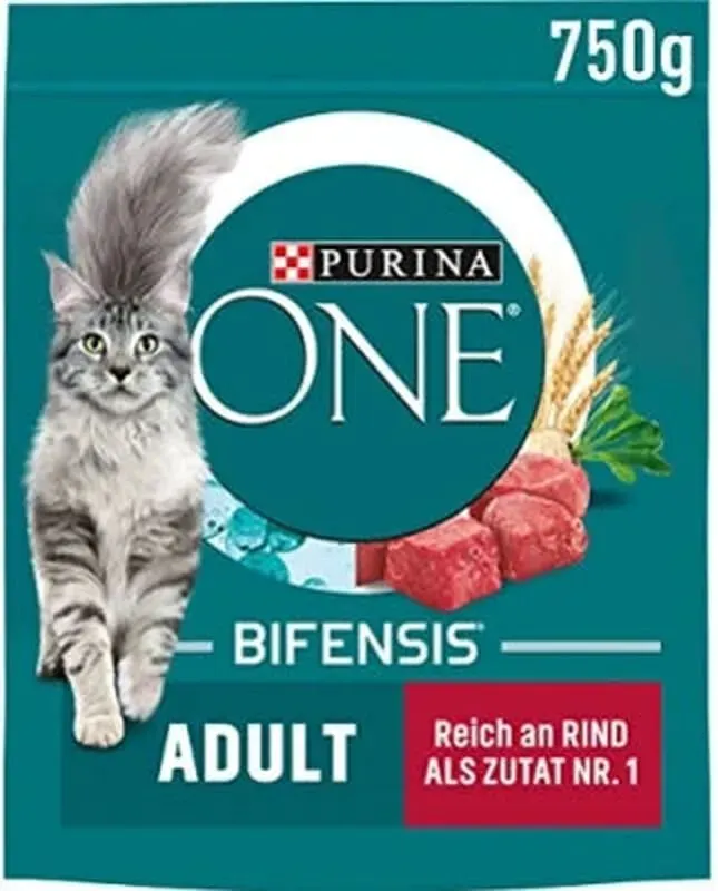 Purina ONE BIFENSIS Adult Reich an Rind und Vollkorn-Getreide 6 x 750 g